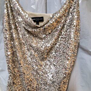 GENERATION LOVE MONET SEQUIN CAMI ARGENTO COLOR (SILVER)  SMALL